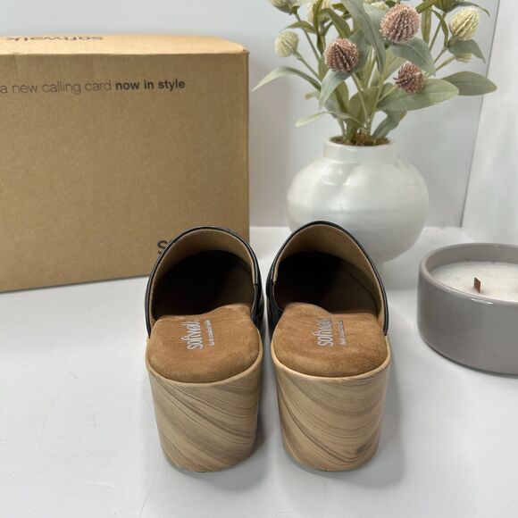 SoftWalk Felida Leather Clog Slip On Comfort Shoe Black S2405-001 Women's 6.5 M - Picture 4 of 13